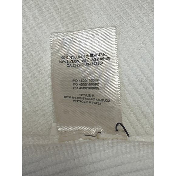 Aritzia Babaton Women's White One Shoulder Sleeveless Rib Knit Crop Top Size XL - Picture 5 of 5